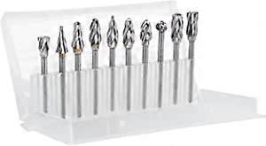 10Pcs 3*6mm Shank Long Double Cut Tungsten Carbide Burrs Rotary Files Diamond Burs Bit for Die Grinder Rotary Tool