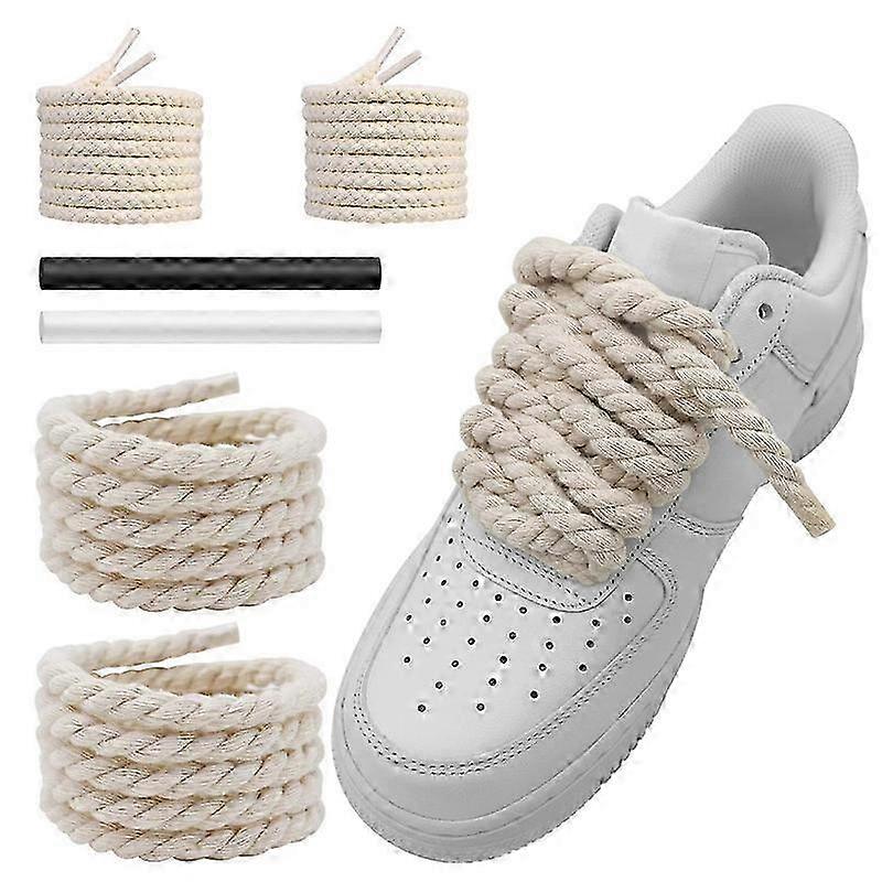 Lacets ronds épais en coton pour baskets