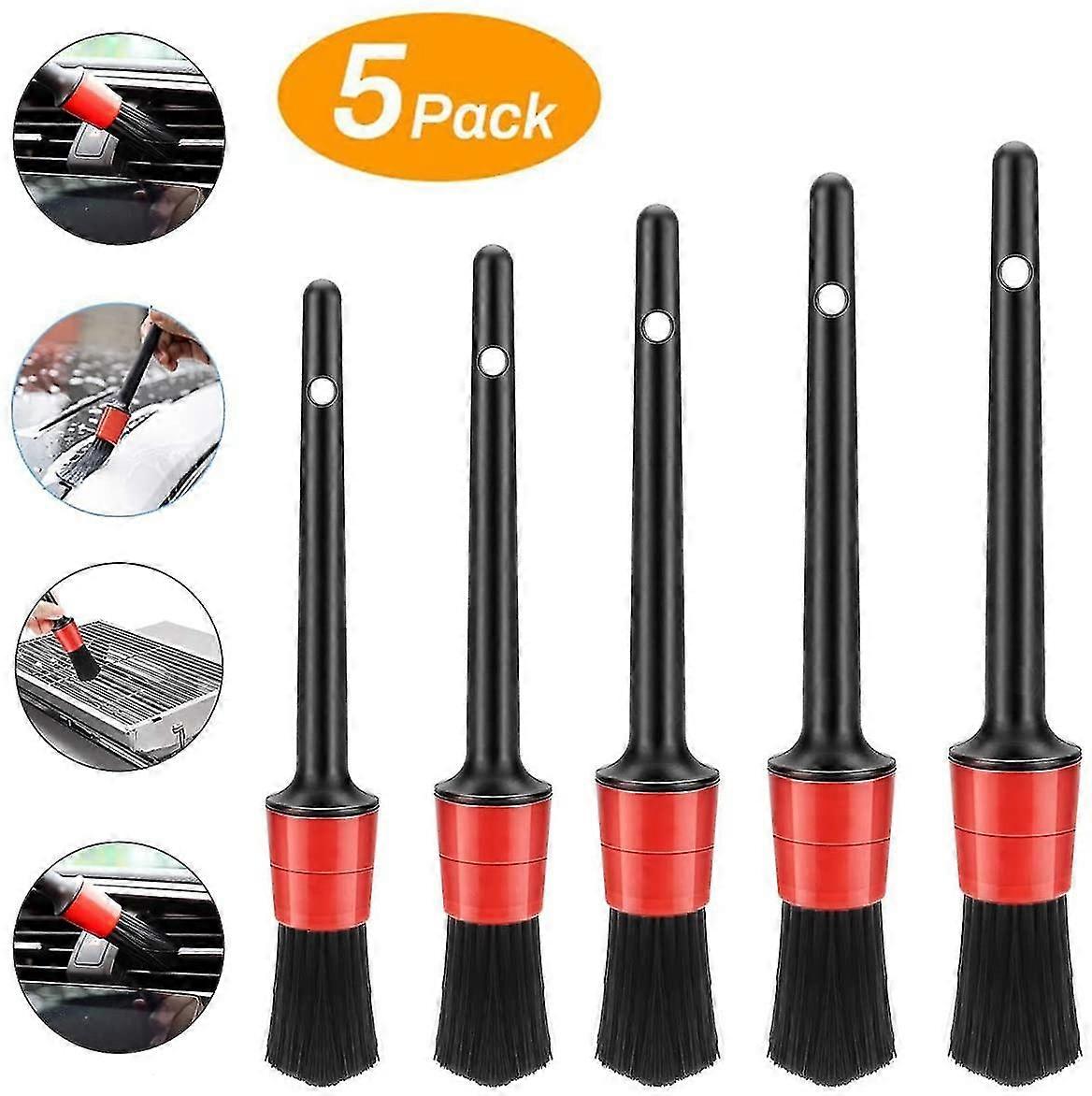 Car Beauty Brush,five-piece Multi-function Gap Brush,dust Removal Brush