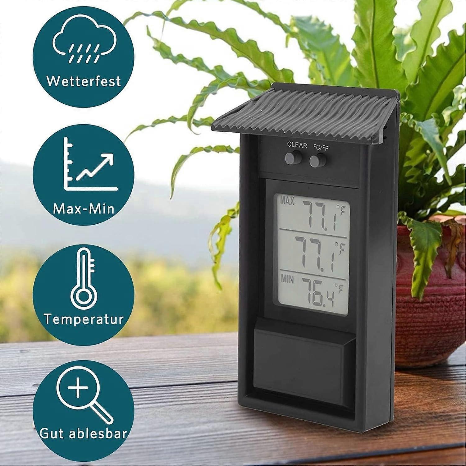 Digital Minimum and Maximum Thermometer, Digital Indoor Outdoor ...
