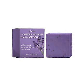 Sapone detergente per il controllo dell'olio di lavanda Sapone detergente per la pulizia della pelle del viso Pori Controllo dell'olio Sapone detergente idratante per acne