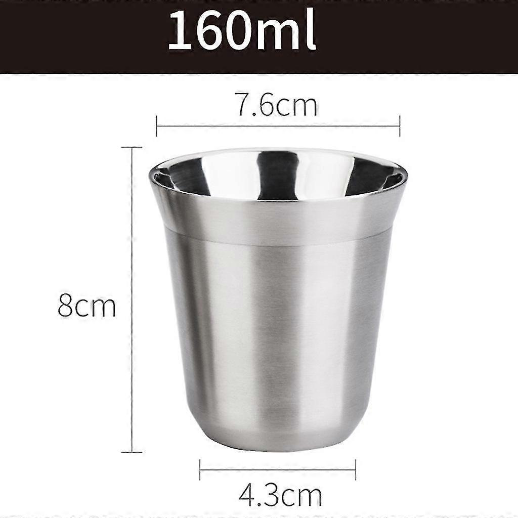 Insulated Stainless Steel Demitasse Coffee Cups 80ml And 160ml Rustproof Travel