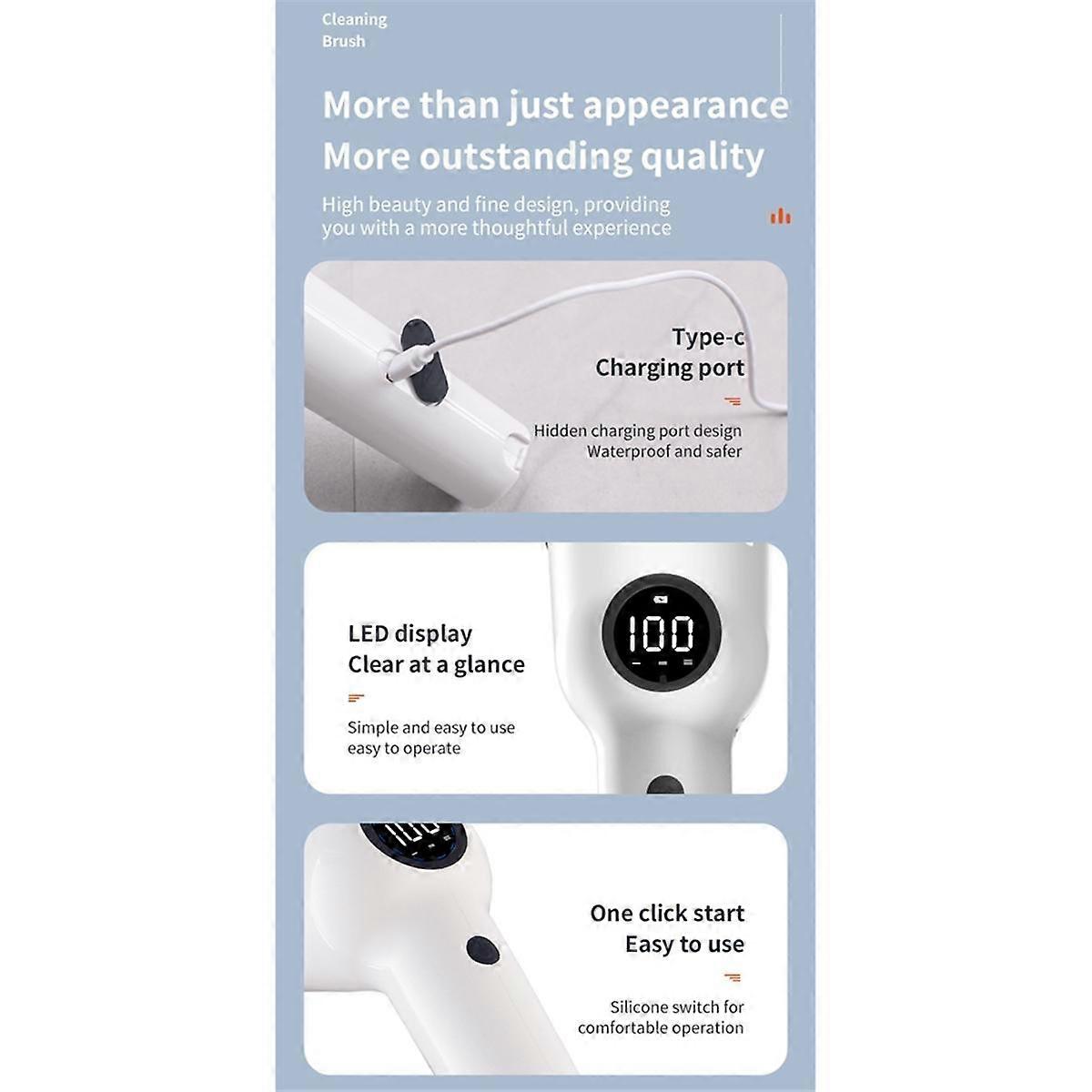 Electric Spin Scrubber for Cleaning with 9 Replaceable Brush Heads Cordless Cleaning Brush for Bath