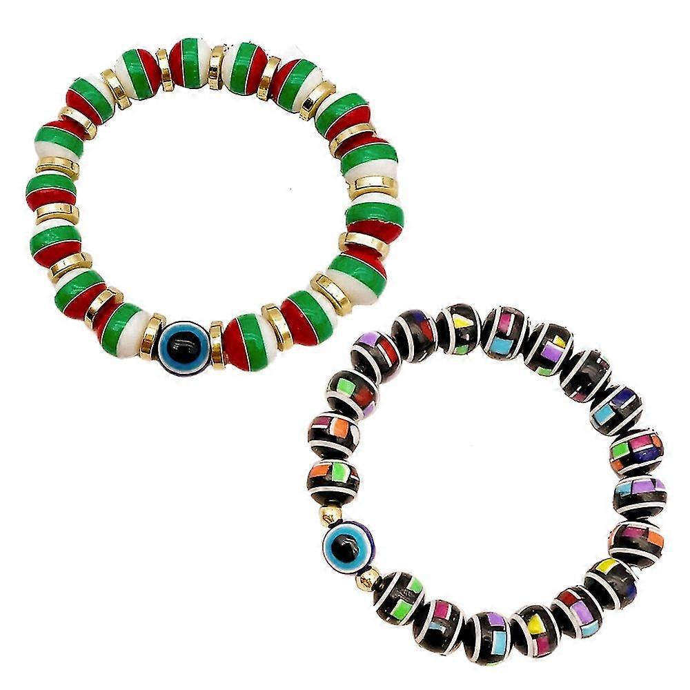 Evil Eye Beadedchristmas Bracelets For Protection And Blessing