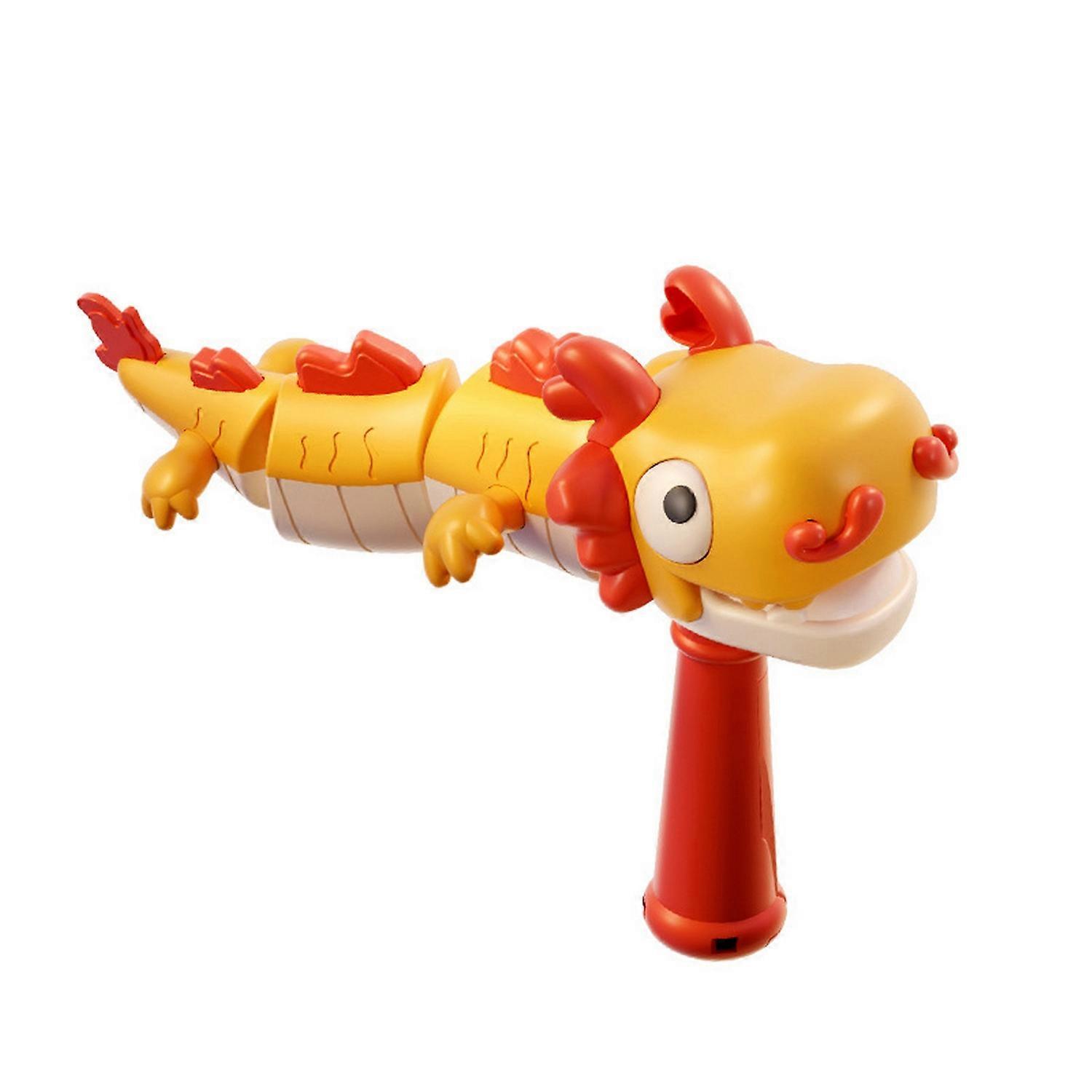 Cartoon Dragon Dance Toy with LED Light Free Swing Joints Dancing Dragon Toy for Kids Aged 4-6