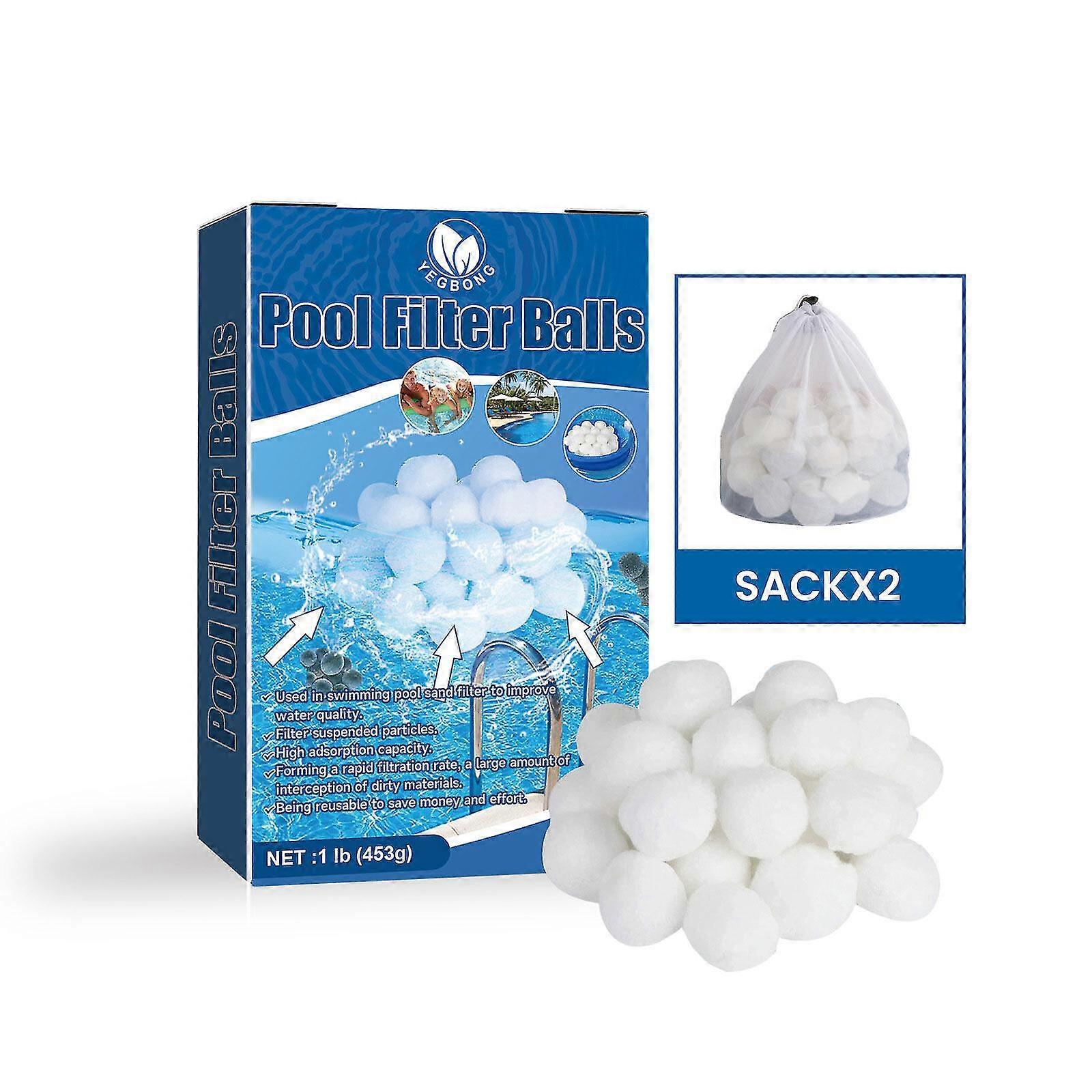 Pool Filter Balls For Sand Filter Pump, 453g Reusable Eco-friendly Filter Media Replace Filter Sand