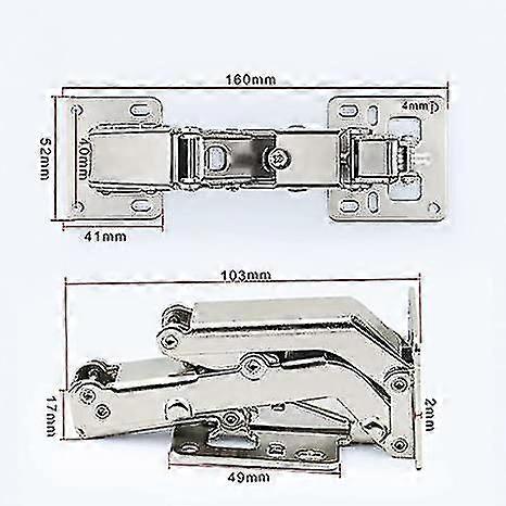 Cerniere Per Armadio A 175° | Chiusura Morbida Idraulica | Regolabili | Per Porte Senza Telaio | Con Viti | 2 Pezzi - Foto 3