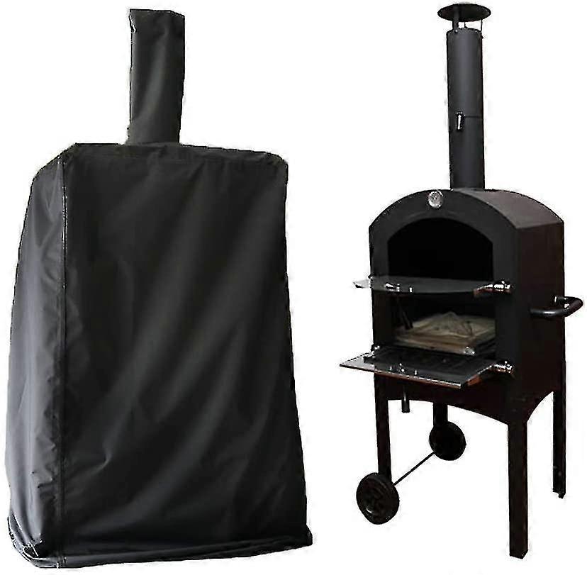 Överdrag till pizzaugn för utomhusbruk, svart väska, extra stor, 160*37*50