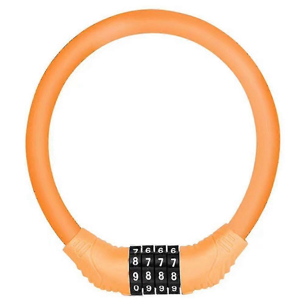 Mtb Anti-theft Bicycle Lock Code Electric Universal, Orange