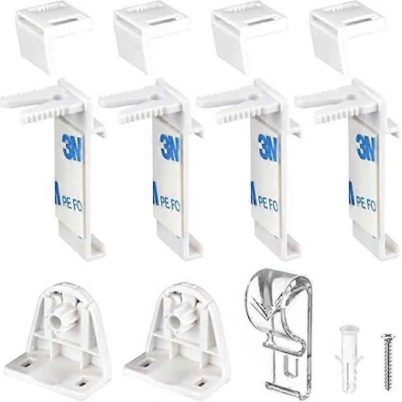 nice 11pcs Pleated roller shutter hook accessories without punching, pleated curtain easy to install fixed support bracket