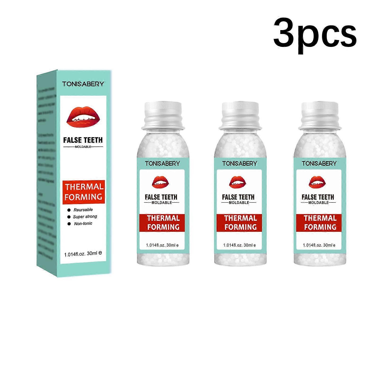 solid glue Dental Filling Plastic Modification Teeth Solid Glue Temporary Teeth Modification Gutta Glue 30ML (3 pieces)