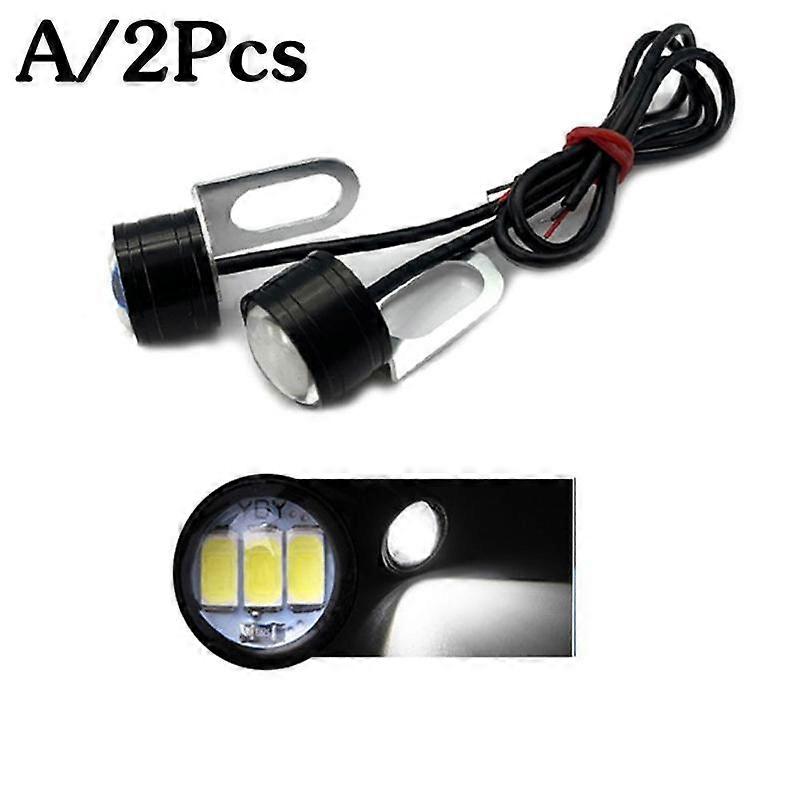 2pcs Eagle Eye Daytime Running Light LED Bright Light DRL Driving Reverse Backup Light Motorcycle Fog Lamp Headlight Taillight