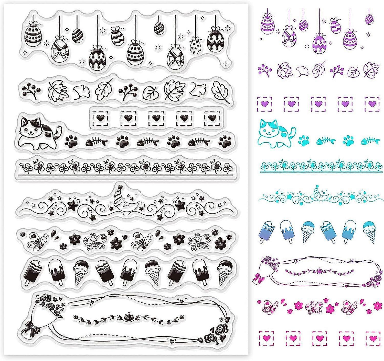 Lace Flower Eggs Clear Stamps Transparent Silicone Stamp