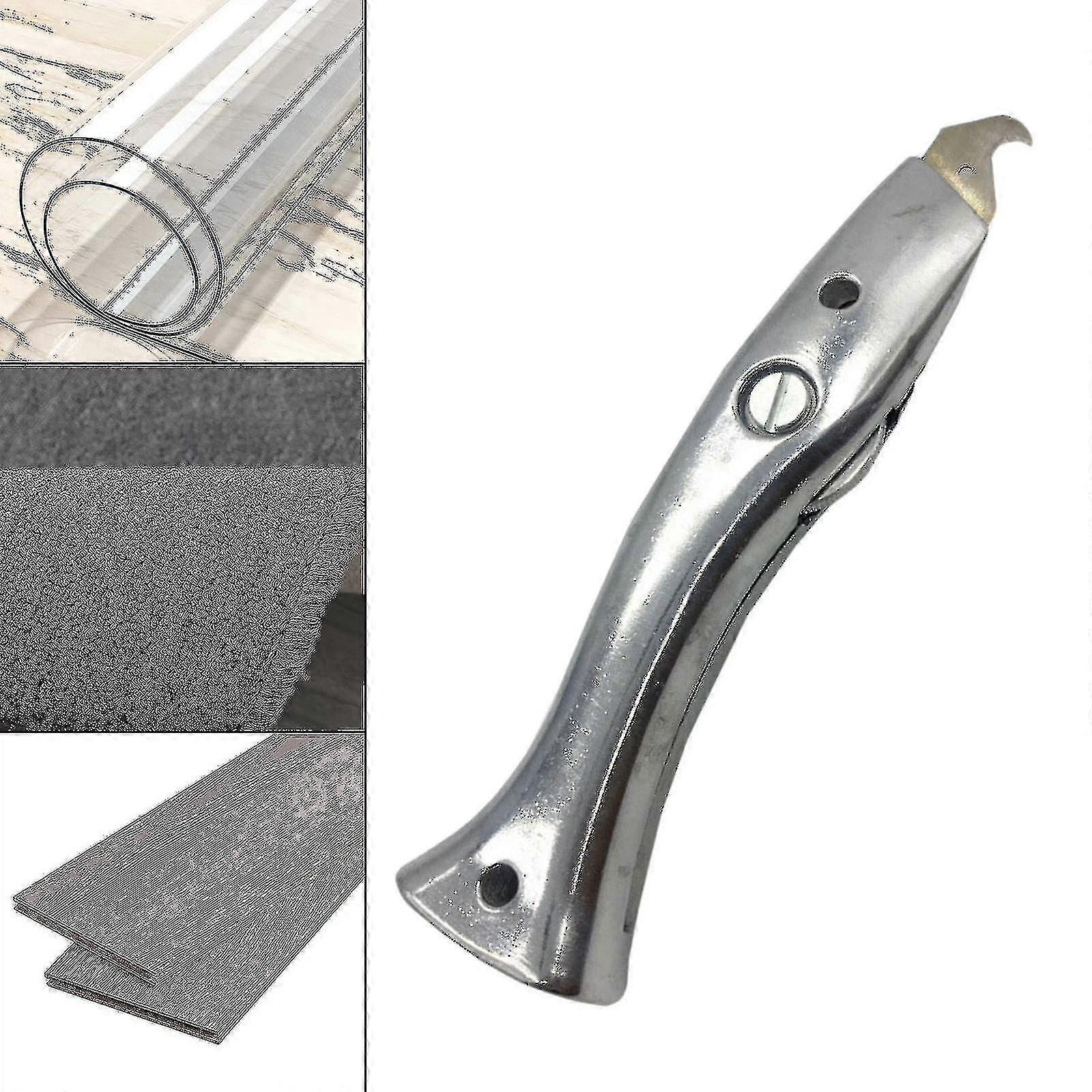 Dolphin Shape PVC gulvkutter kniv-med 10 stykker Blader, Wallpaper Carpet Cutting Tool, aluminiumslegering håndtak