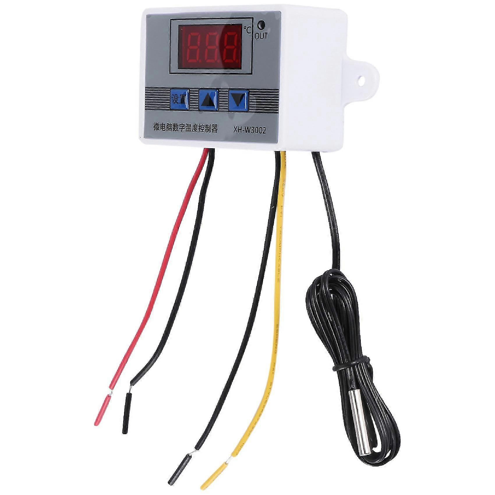 XH-W3002 220V Digital LED Temperature Controller 10A Thermostat Control Switch Probe with Waterproo
