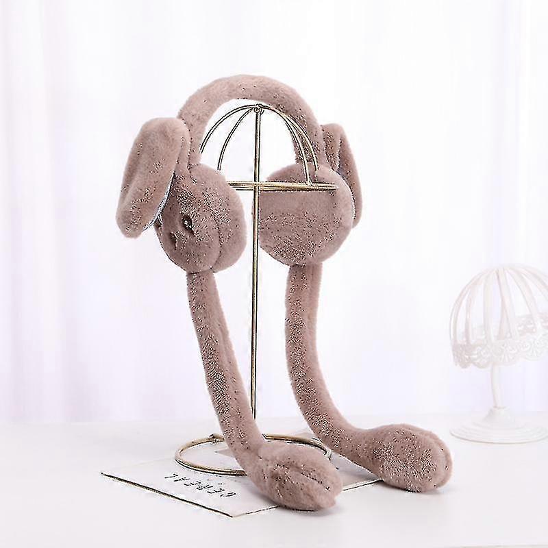 מחממי אוזניים מקטיפים אוזני ארנב אוזניים נידיות מחממי אוזניים ורודים אוזני ארנב סרט לראש הגנת אוזניים חמה לחורף