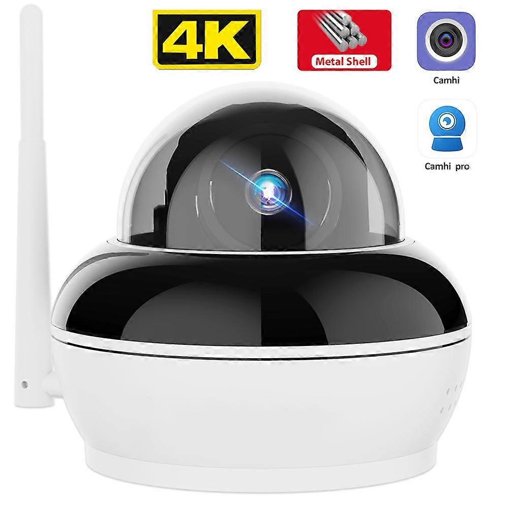 PTZ Dome Camera 4K 8MP HD WiFi IP Camera Outdoor Metal Shell