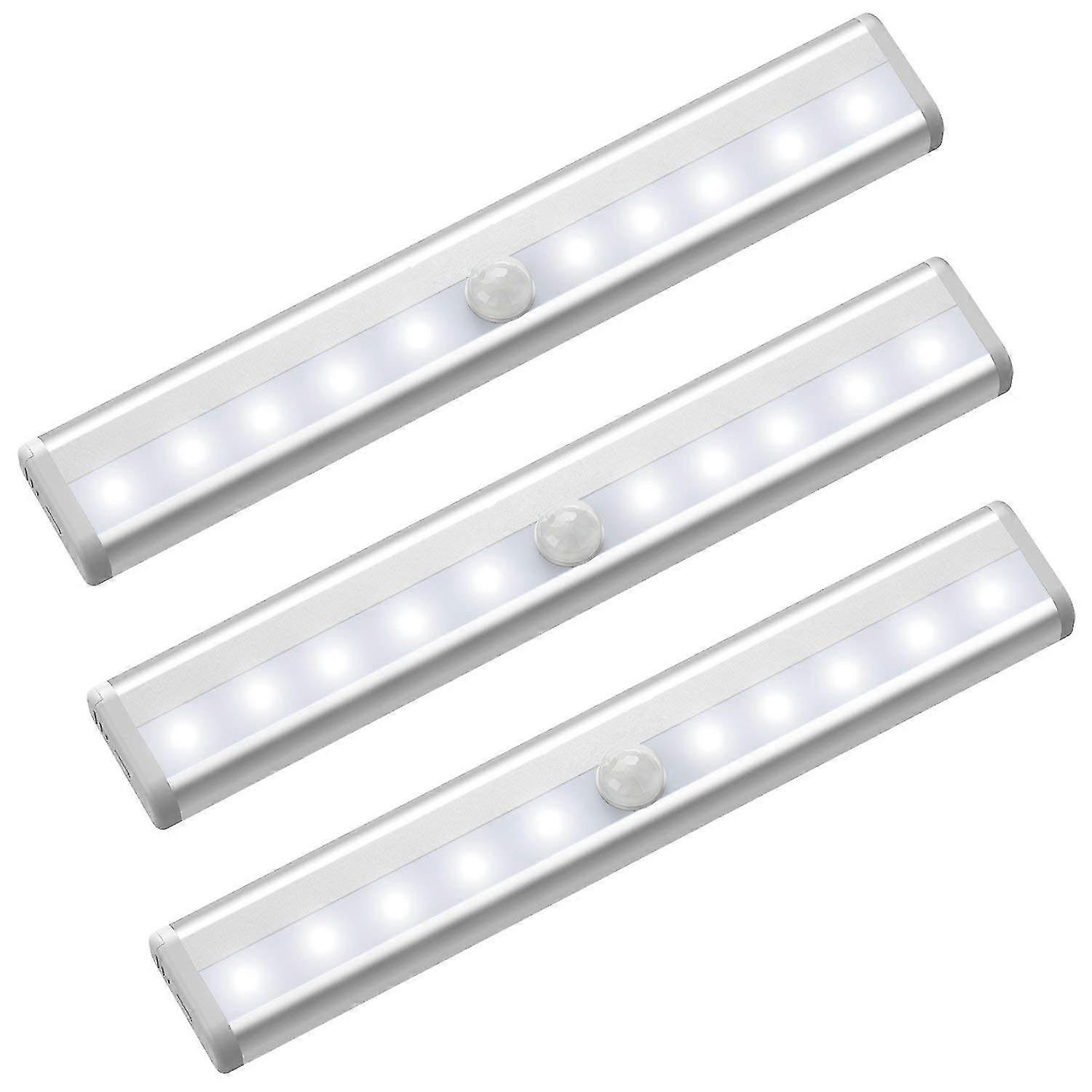 3pcs 10 Led Infrared Induction Light Motion Sensor Night Light Closet Light