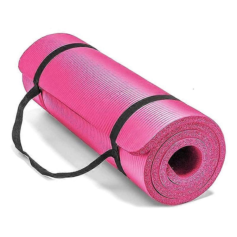 Yoga Mat for Women and Men Non Exercise Mat Home Gym Equipment for Fitness, & (10 mm)Pink