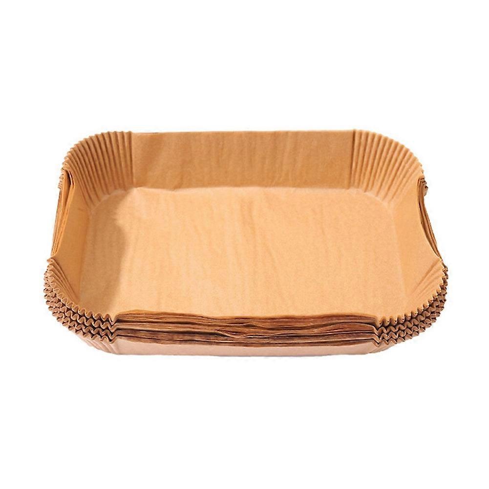 50Pcs Rectangle Disposable Airfryer Baking Paper Liner Non-Stick Baking Mat for Ninja Foodi Fryer A