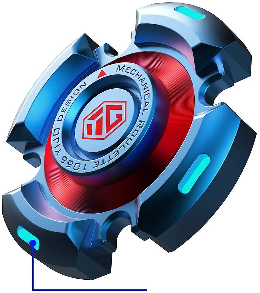 Metal Fidget Spinners Stress Anxiety ADHD Relief with Luminous Light-Blue