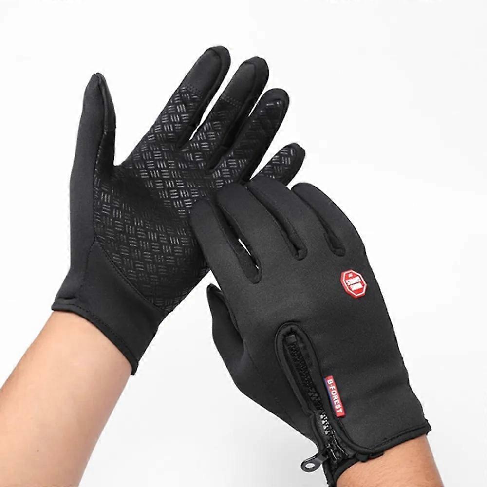 Gloves Warm Gloves For Men Waterproof Windproof Cold Gloves Snowboard Motorcycle Riding Driving Warm Touchscreen Zipper Glove
