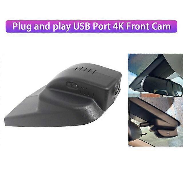 Plug and play Dash Cam foran og bak kamera Bil DVR WiFi Videoopptaker UHD 4K For Geely Atlas Generell modell 2016 4WD USB-port