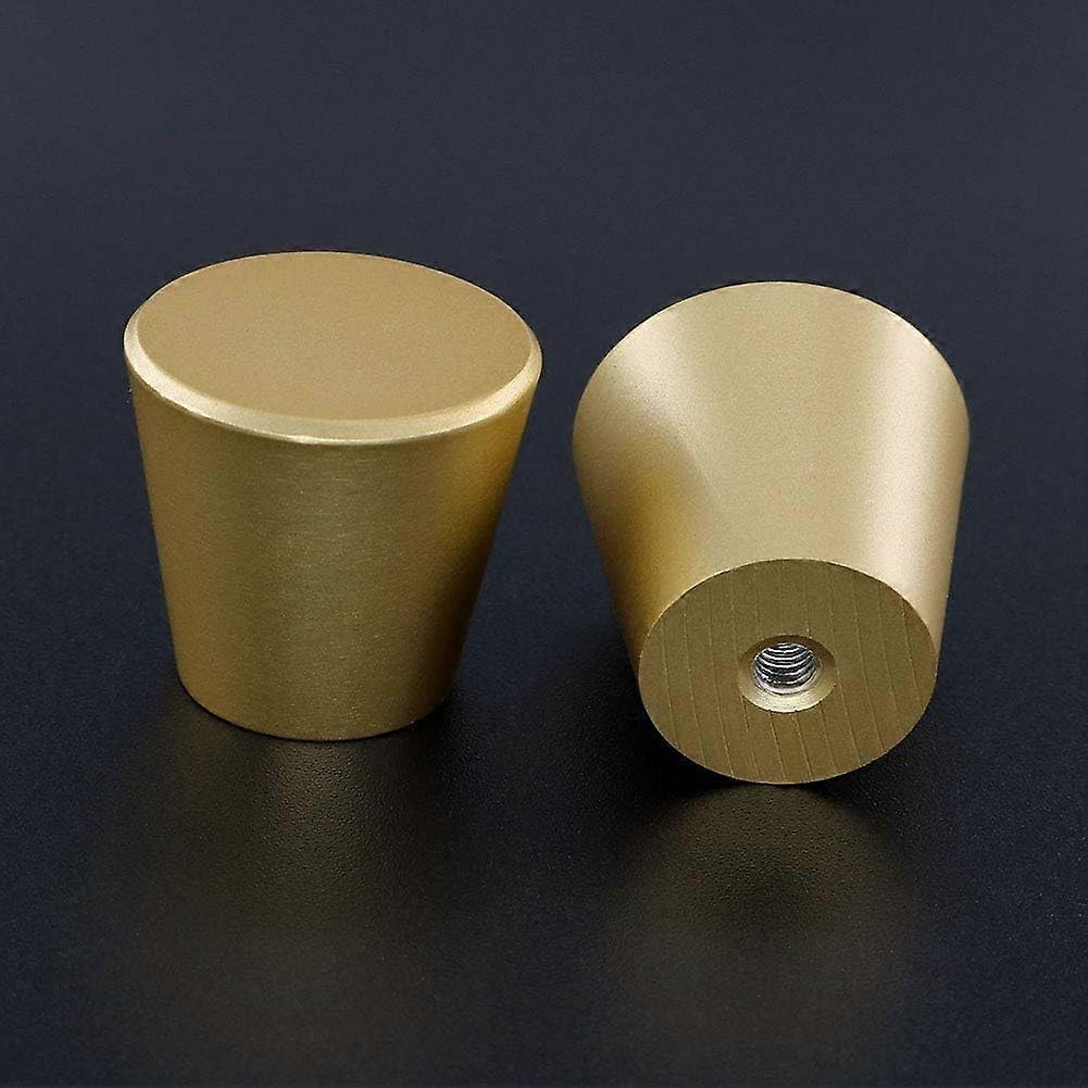 Set of 10 Gold Cabinet Knobs Brass Door Knobs Gold Drawer Knobs Aluminum Alloy Round Brass Cupboard Knobs
