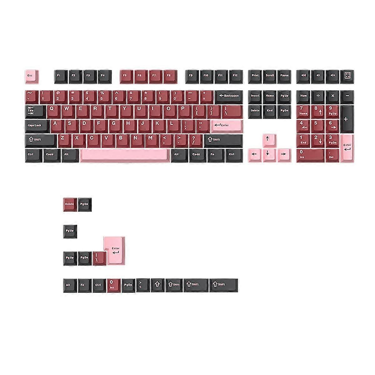 125 Keys PBT Double Shot Keycaps Set Key Caps Cherry Height for MX Mechanical Gaming Keyboard , Type-C