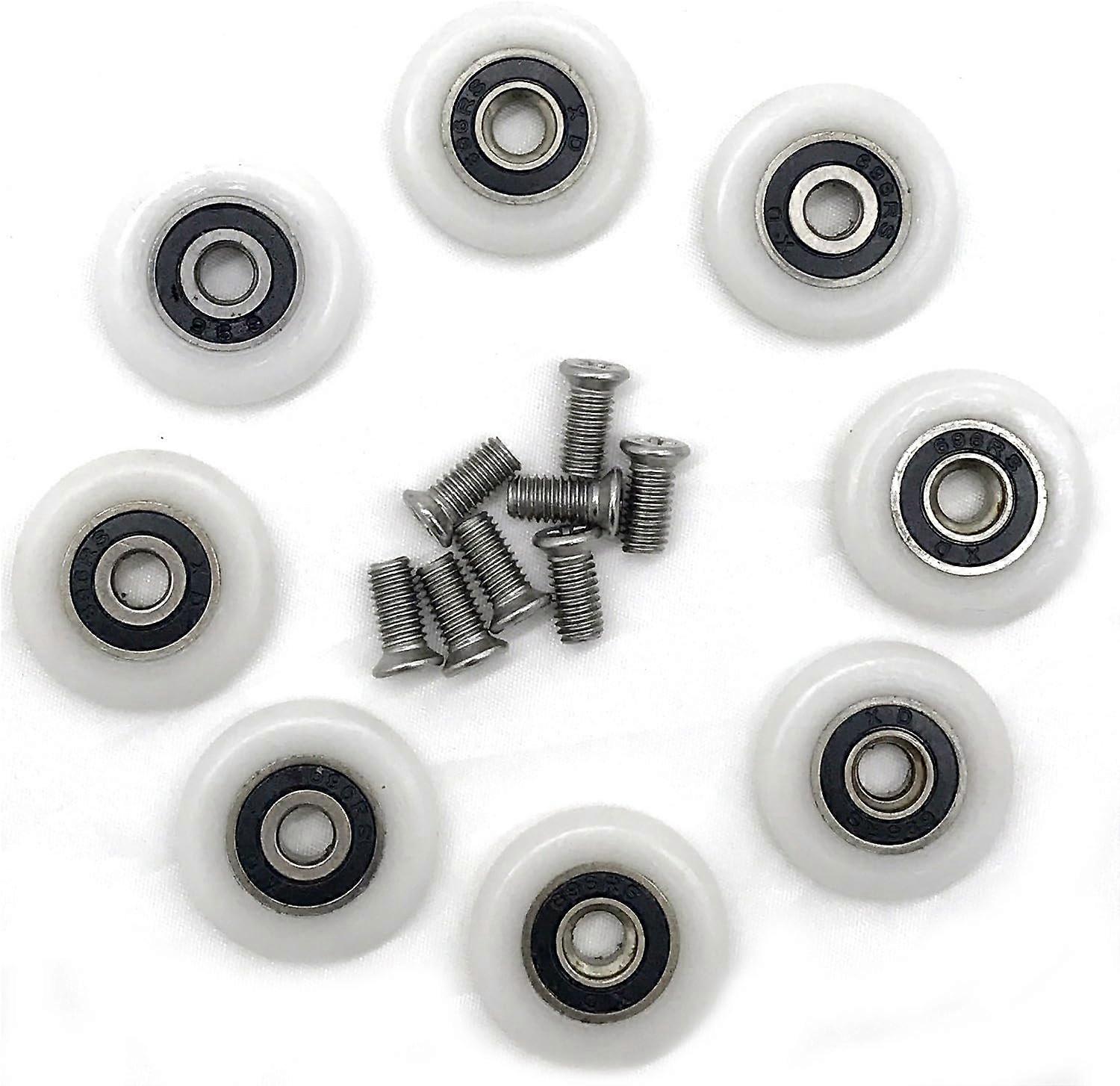 8 shower door rollers (23mm with screws)
