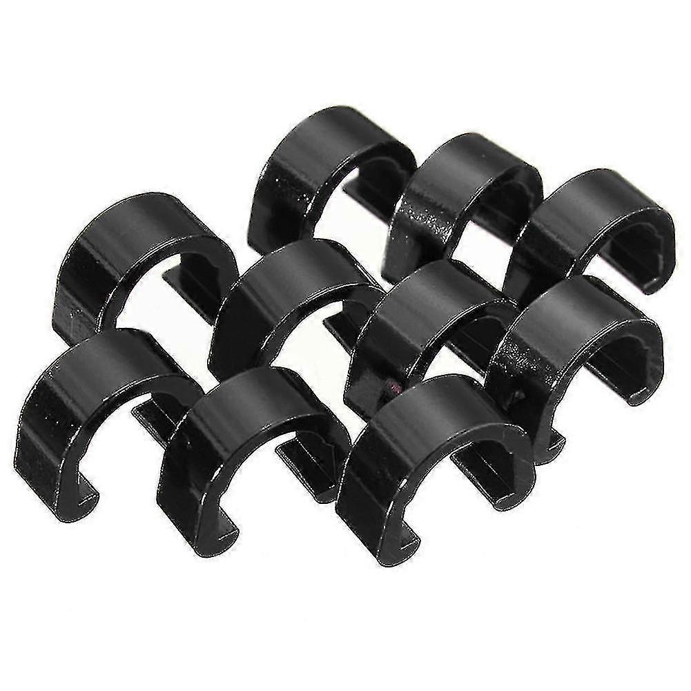 10pcs Black MTB Bike Bicycle Cable Guide C-Clips Buckle