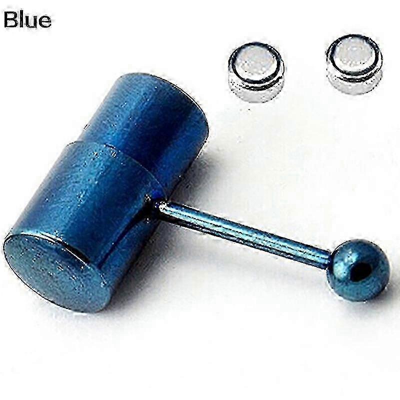 Unisex Cool Punk Hammer Shape Vibrating Tongue Bar Stud Body Piercing Jewelry