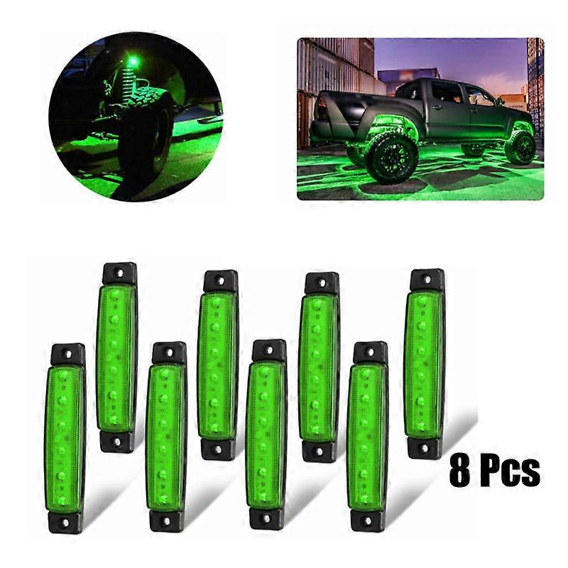 4/8/12 Pc Car LED Rock Light Strip Side Indicators Lamp Waterproof Decor Lamps for JEEP RZR Offroad F150 Pickup Truck Motorcycle