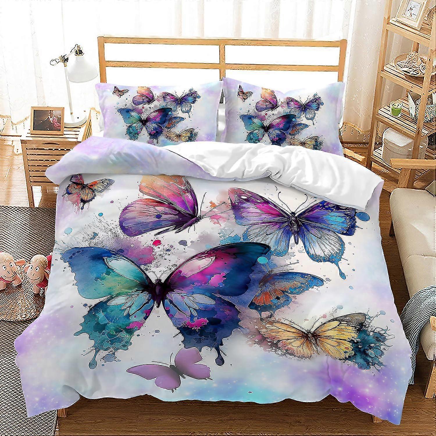 b881 Lençóis Cor Profunda Edredom Capa de Edredom Conjunto de Cama de 3 Peças 1 Capa de Colcha e 2 Fronhas Lençóis gb881