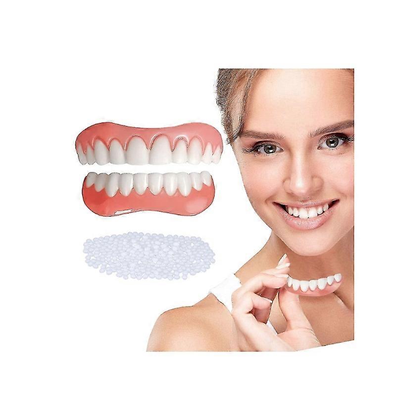 2022new 2 sets of dentures, upper and lower dentures, natural and comfortable, protect teeth and regain a confident smile
