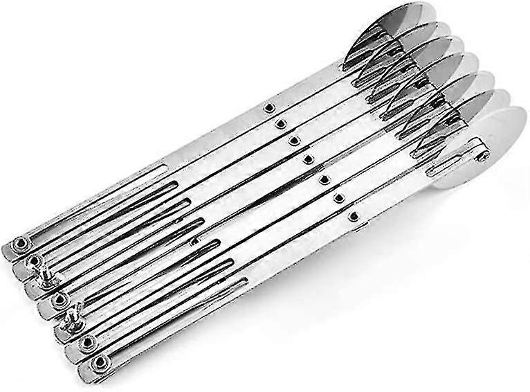 Dough Cutter Cake Divider, rustfritt stål 7 hjul justerbare konditorhjul, multifunksjonell rustfritt stål deigdeler