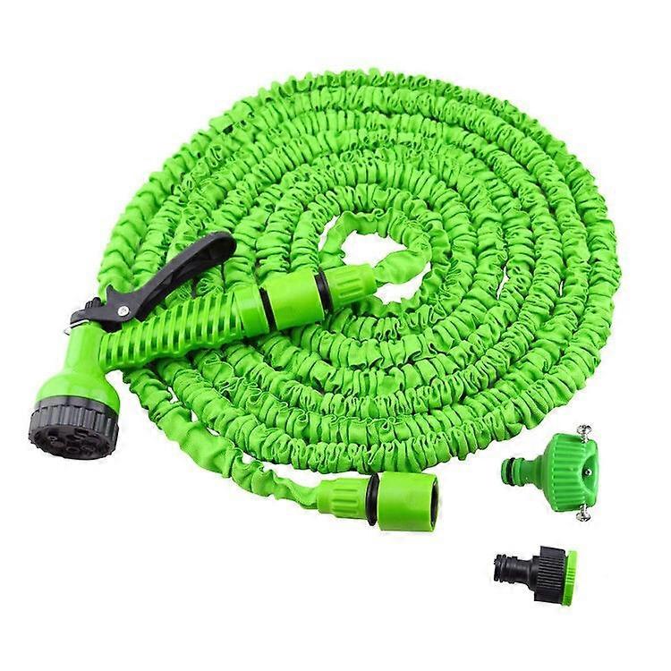 15m Expandable Garden Hose 3-fold Expandable Garden Hose, Flexible Magic Hose, Leak-Proof, Lightweight and Easy to Store(Green,15m)