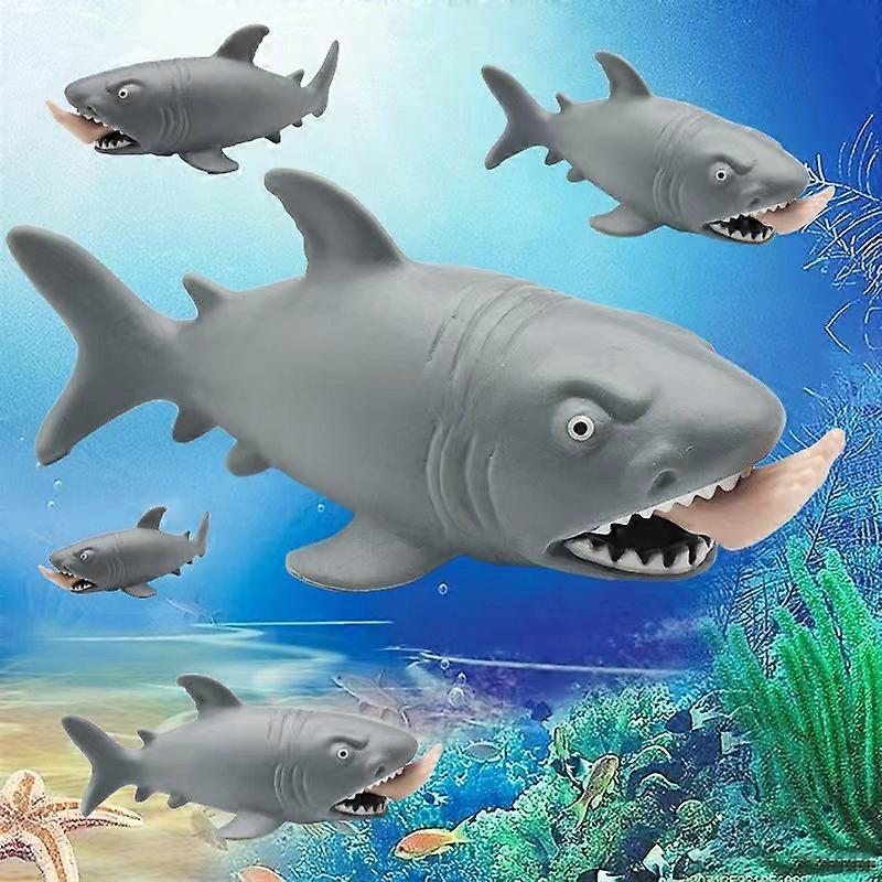 2pcs Creative anti-stress decompression Toys Squeeze Toys Sinking Shark with surf legs pop-up decompression Toys Spoon trick gift