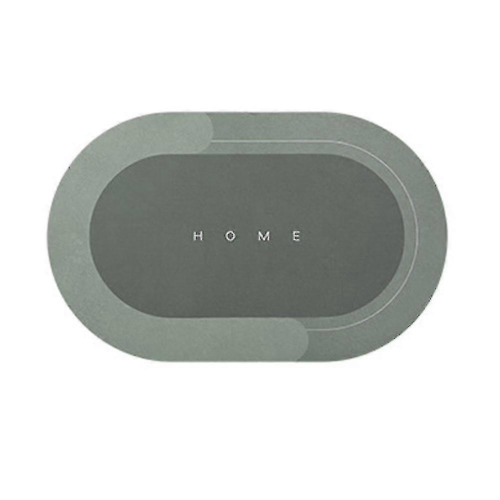 Round Shape Bathroom Rugs Shower Floor Mats Absorbent Non Slip Fast Drying( Size,Color : 45cm*150cm-Green
