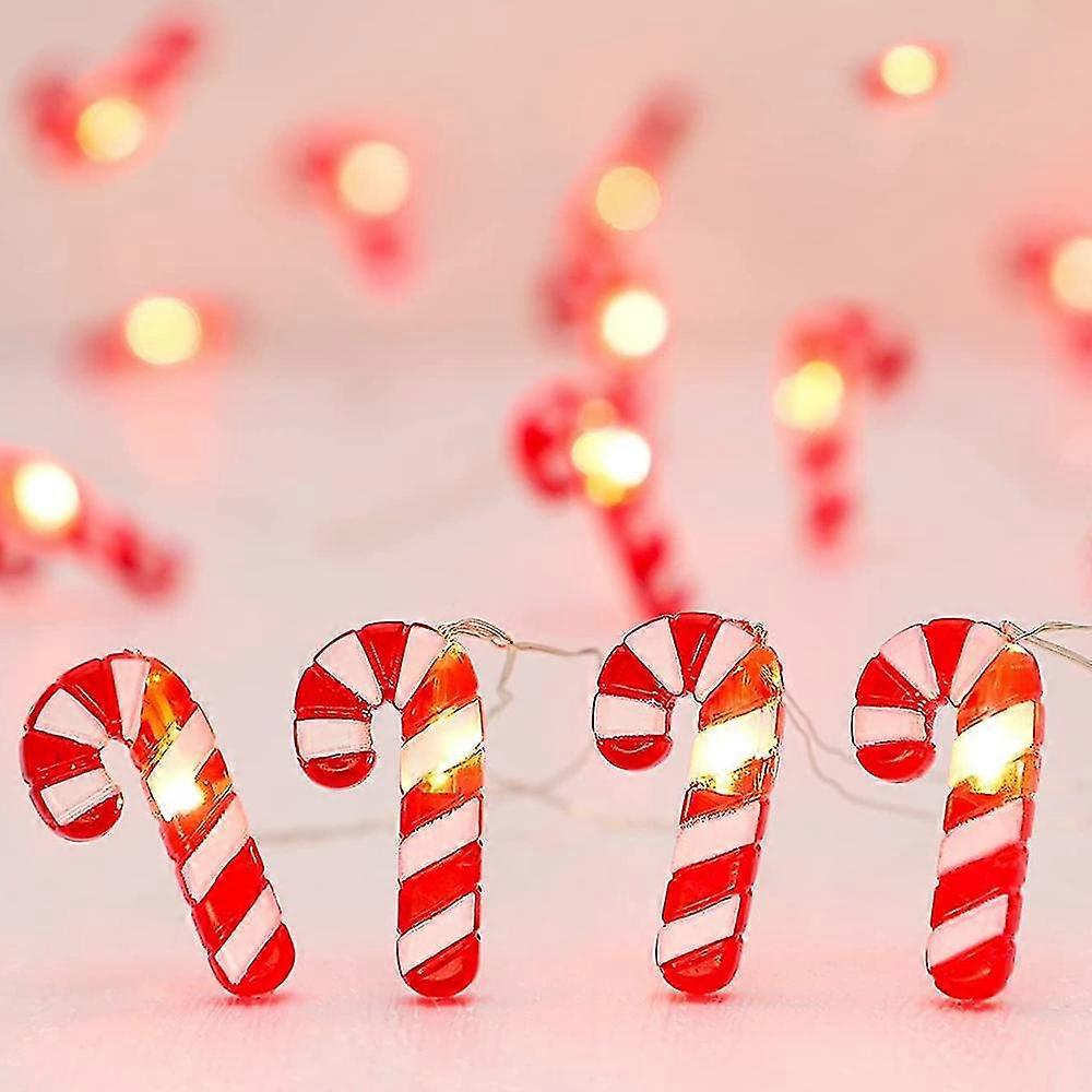 Christmas Themed String Lights, Candy Cane String , 9.8ft 30 Led, Battery Powered, Holiday Party