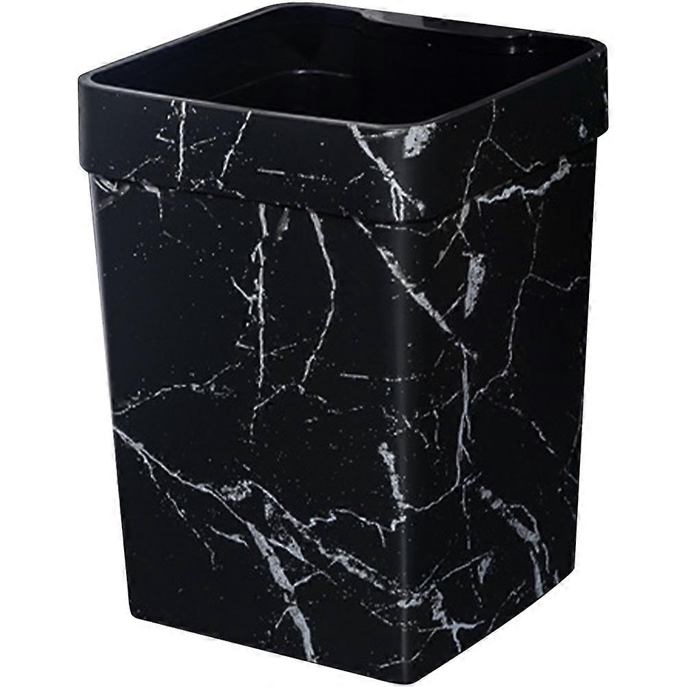 Trash Bin Household Marble Pattern Trash Can Waste Paper Bin for Kitchen Office
