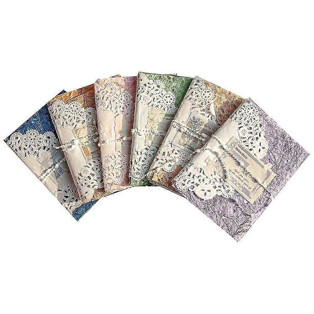 96 Sheets Textured Scrapbook Paper Mesh Fabric Assorted Set,6 Pack Mixed Special Paper For Scrapbooking Planner