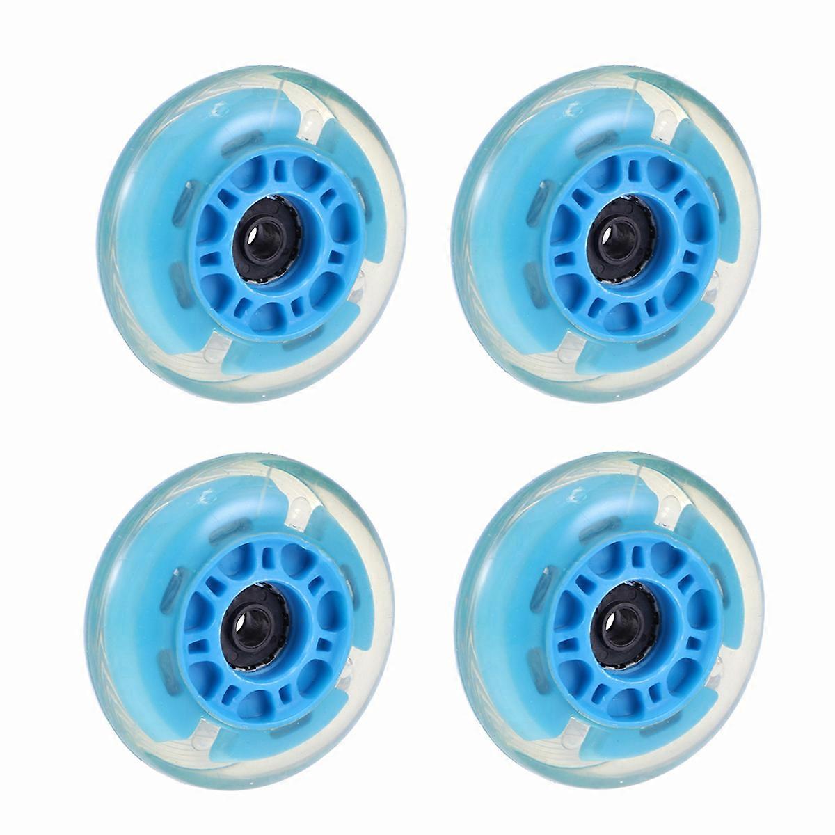 4pcs 72mm LED-Skate-Räder Inline-Rollenräder für den Austausch im Freien (zufällige Farbe)