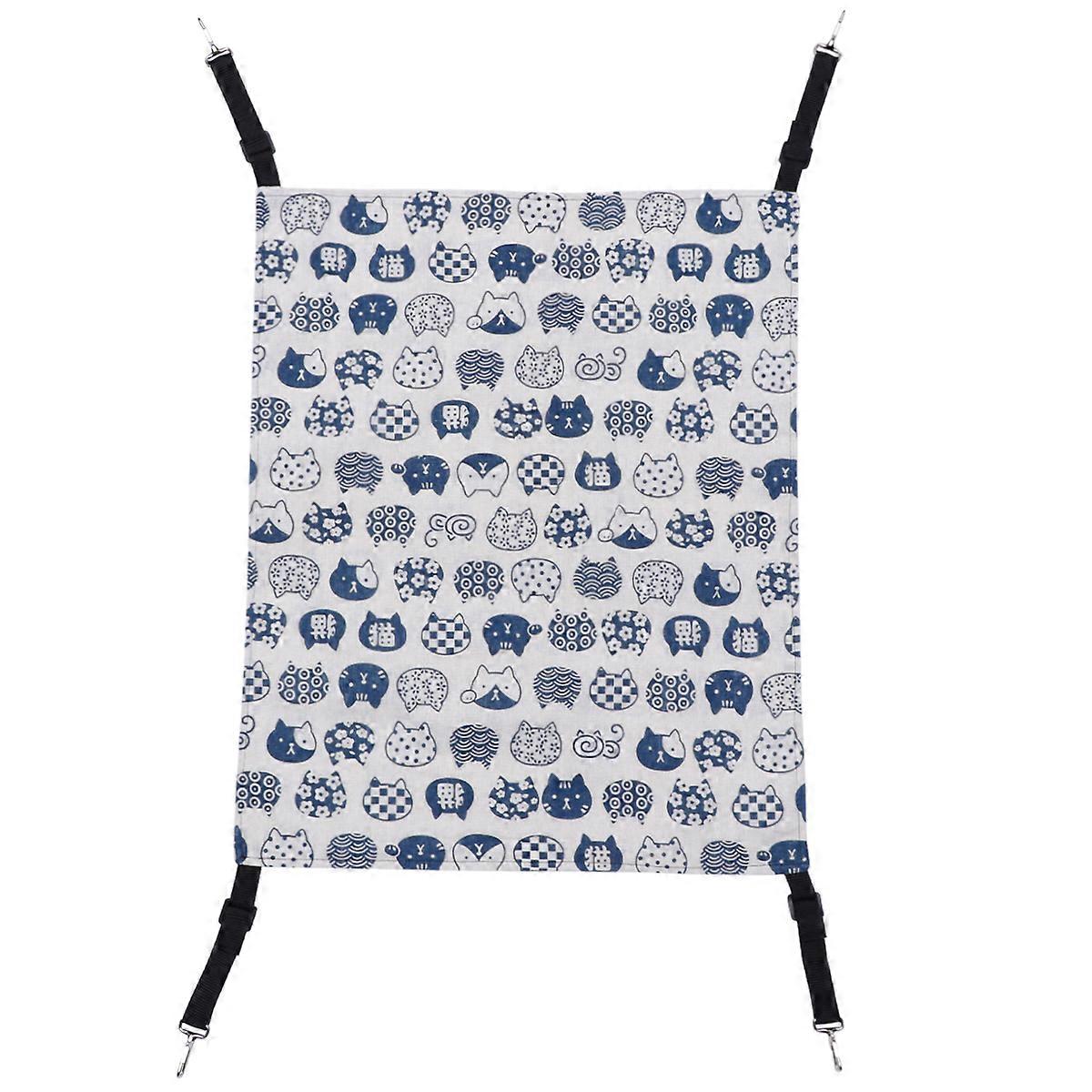 Comparer les prix de Tinksky Chat Hamac Dessin animé Motif Suspendu Lit Chaud Maison Pour Animaux Chaton Lit De Sommeil Marine 48x37cm