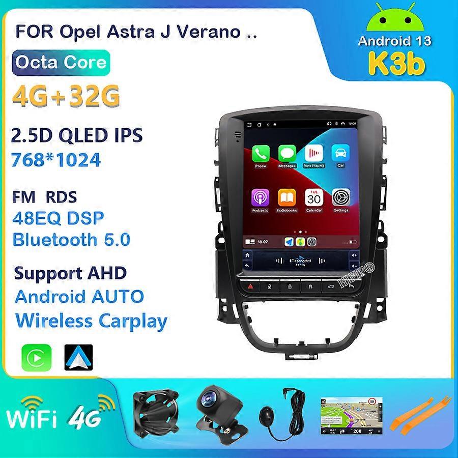 Car Android 13 Multimedia Radio Player For Opel Astra J Verano 2009 2010 2011 2012-2015 Gps Navigation 2din Stereo Video 4G WIFI