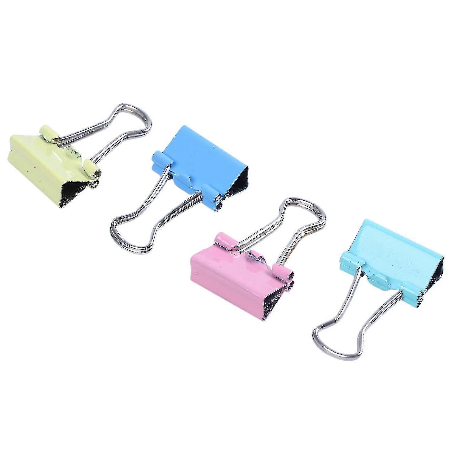 60 Pcs Metal Assorted Color File Paper Binder Clips