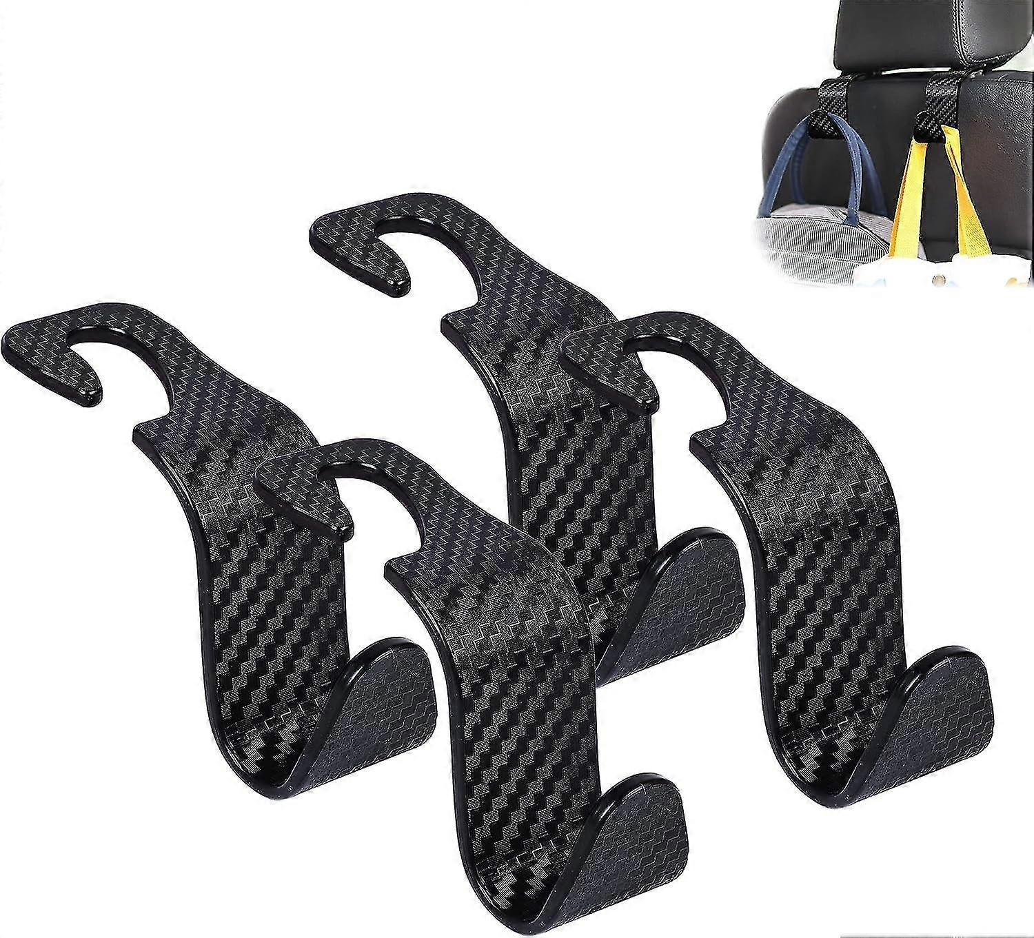 Car Seat Headrest Hooks, Car Purse Hook 4 Pack, Universal Car Hooks For Purses And Bags, Heavy Duty Purse Holder Bag Holder For Car Space Saving [new