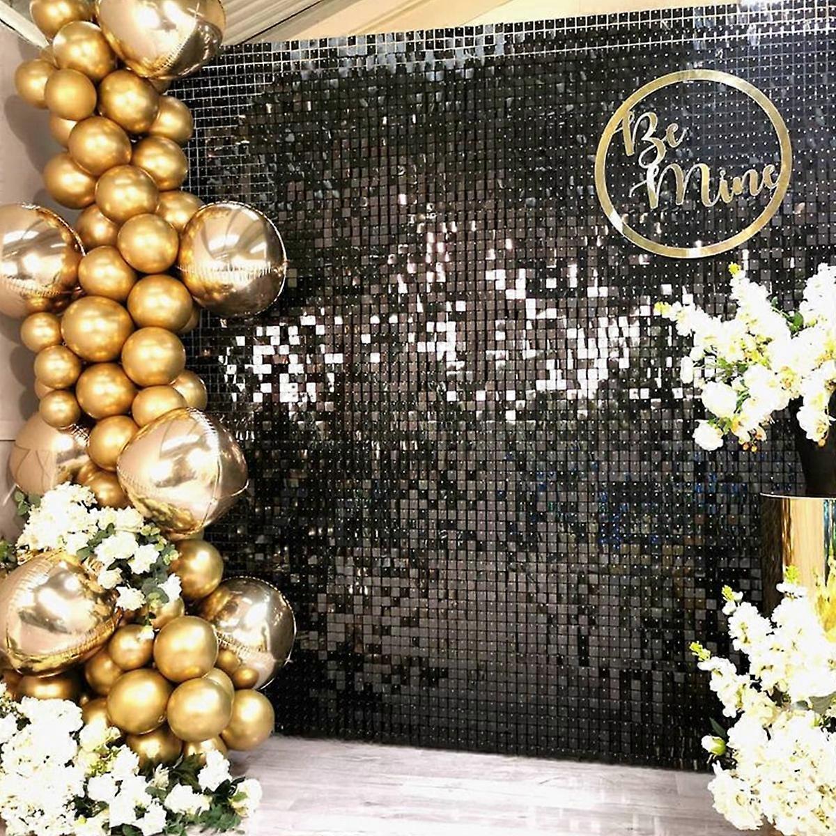SquarePie Pailletten-Hintergrund – Gold, 3x3 M, Nicht Transparent, Für Hochzeitsfotos & Partys