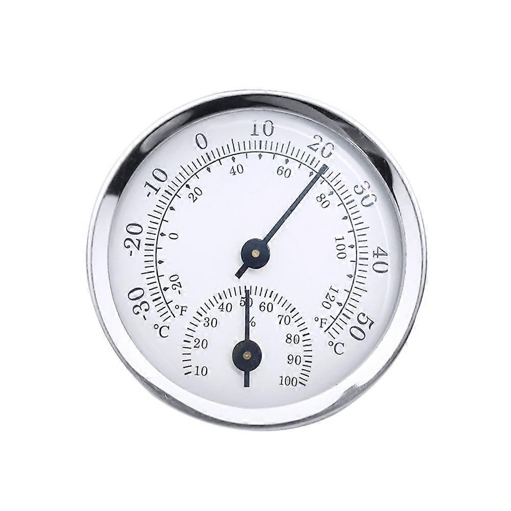 Mini Round Wall Hanging Analog Thermometer Hygrometer Temperature Humidity Meter