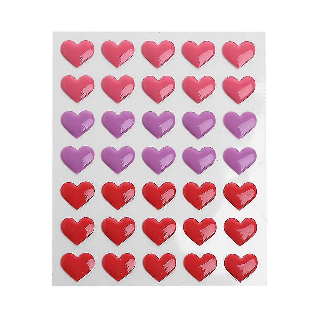 Heart Shape Enamel Dot Self Adhesive Embellishment For Cardmaking And Craft Diy